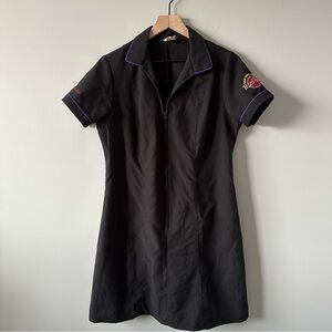 Hard Rock Cafe Vintage 90s Waitress Employee Uniform Dress Sz 12 Save The Planet